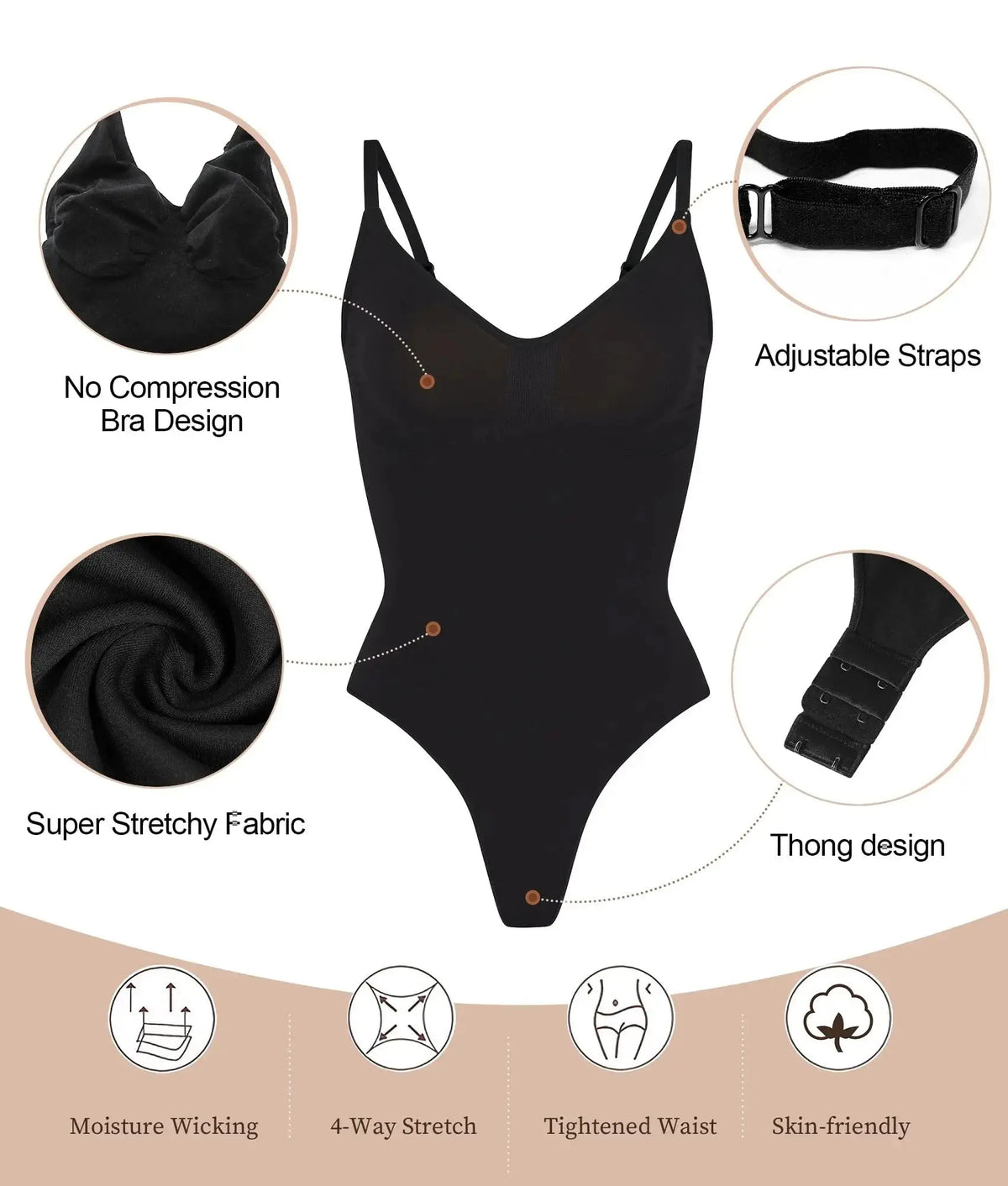 High Quality Elastic Bodysuit for Women Tummy Control Shapewear Seamless Sculpting Thong Body Shaper Slimmer Slimming Tank Top